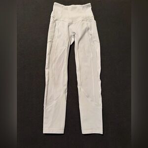 Lululemon Athletic Leggings White Pockets Women's Size 2